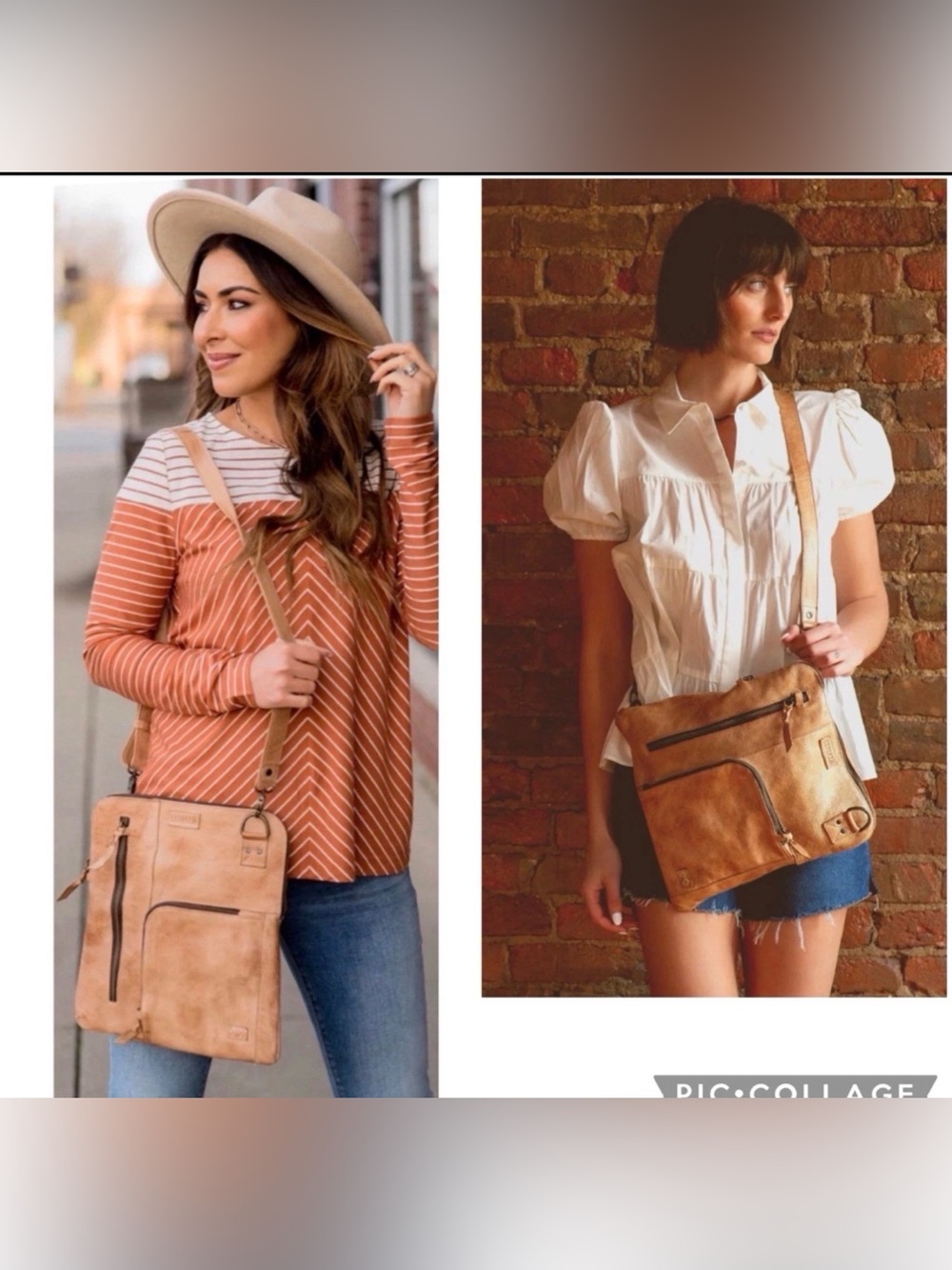 NWOT Bed Stu Aiken Leather Crossbody Convertible Bag Tan Rustic Retail $280 - Picture 15 of 15